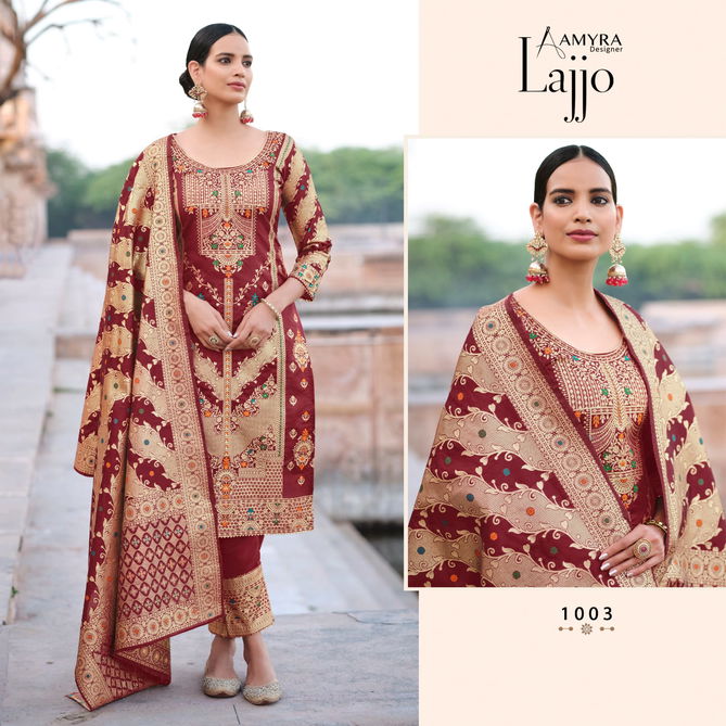 Amyra Lajjao Heavy Designer Wholesale Wedding Salwar Suits